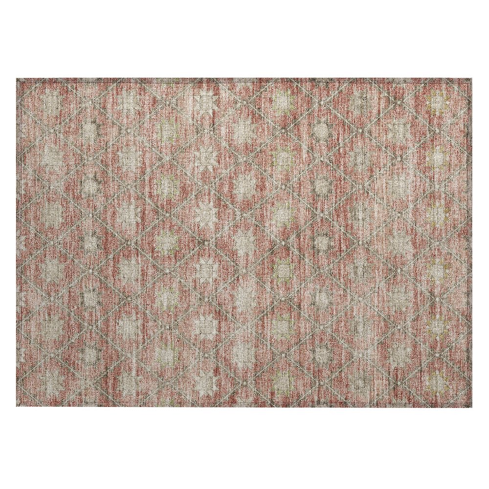 Machine Washable Indoor/Outdoor Chantille Terracotta 1'8" x 2'6" Rug. Picture 1