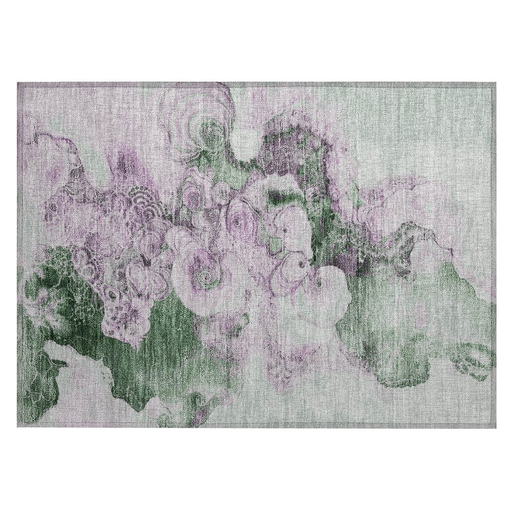 Machine Washable Indoor/Outdoor Chantille Sage 1'8" x 2'6" Rug. Picture 1