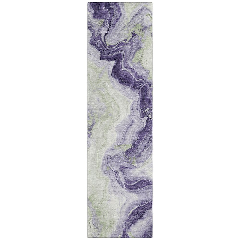 Machine Washable Indoor/Outdoor Chantille Lavender 2'3" x 7'6" Runner Rug. Picture 1