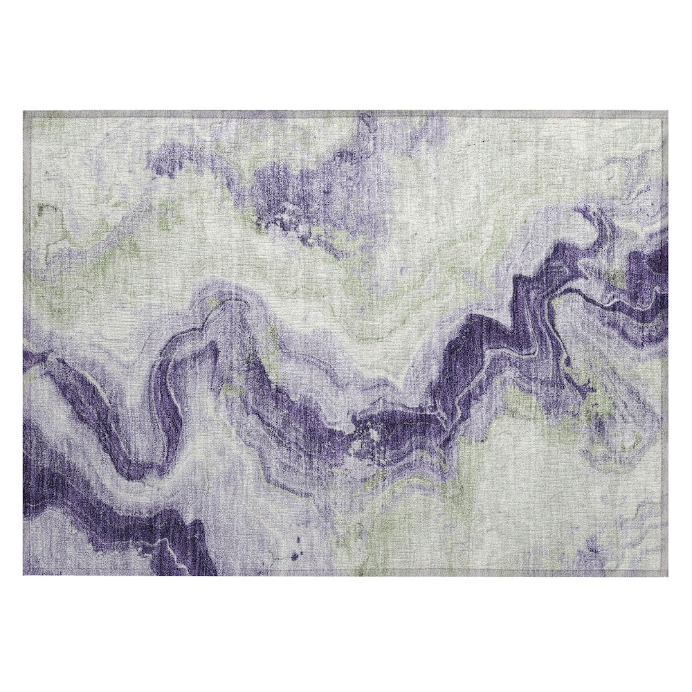 Machine Washable Indoor/Outdoor Chantille Lavender 1'8" x 2'6" Rug. Picture 1