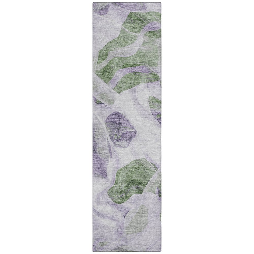 Machine Washable Indoor/Outdoor Chantille Lavender 2'3" x 7'6" Runner Rug. Picture 1