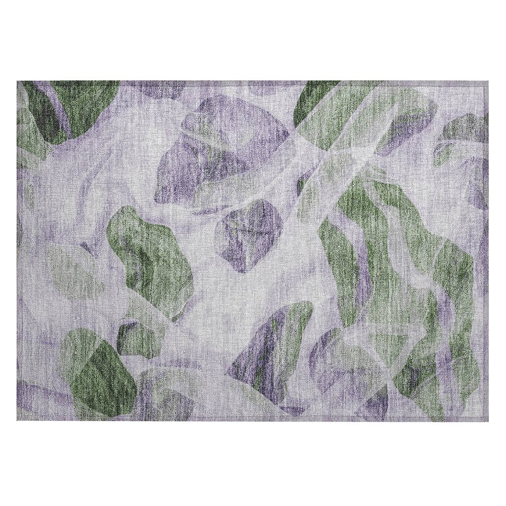 Machine Washable Indoor/Outdoor Chantille Lavender 1'8" x 2'6" Rug. Picture 1