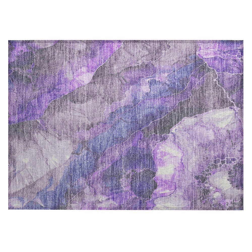 Machine Washable Indoor/Outdoor Chantille Lavender 1'8" x 2'6" Rug. Picture 1