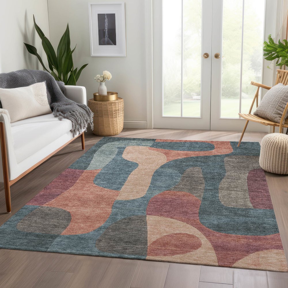 Machine Washable Indoor/Outdoor Chantille Sage 2'6" x 3'10" Rug. Picture 6