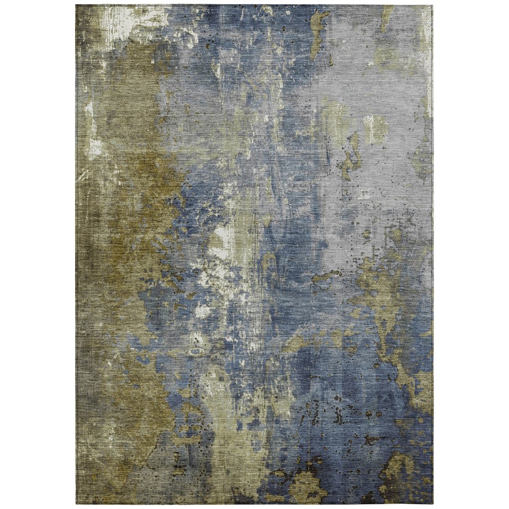 Machine Washable Indoor/Outdoor Chantille Khaki 2'6" x 3'10" Rug. Picture 1