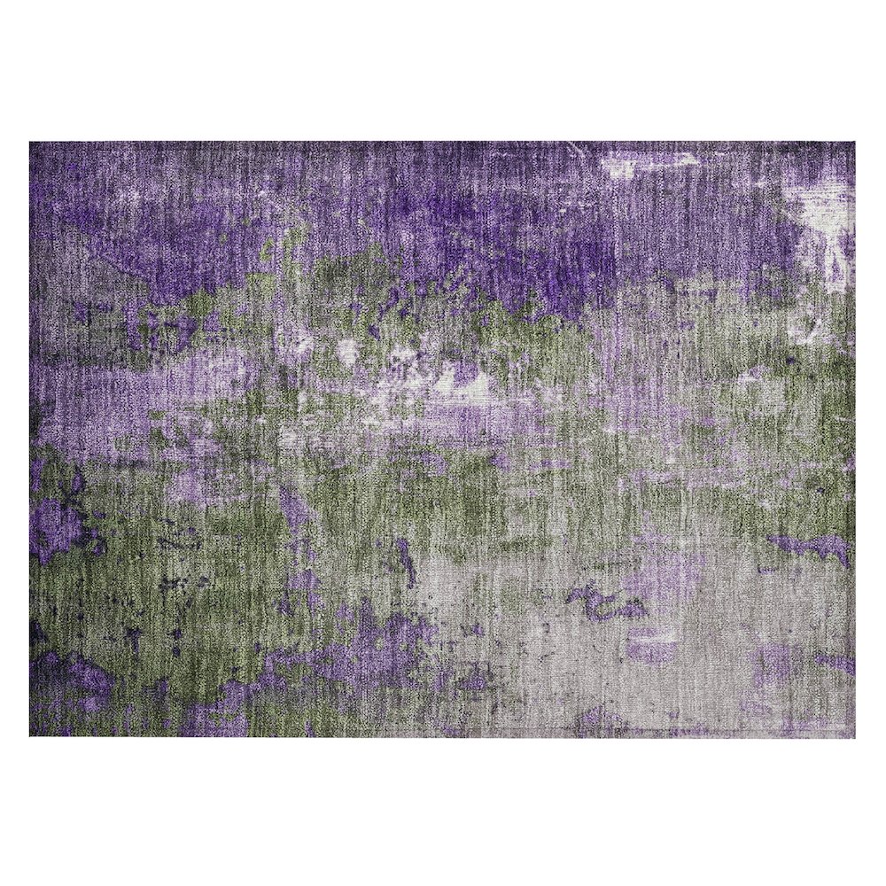 Machine Washable Indoor/Outdoor Chantille Olive 1'8" x 2'6" Rug. Picture 1