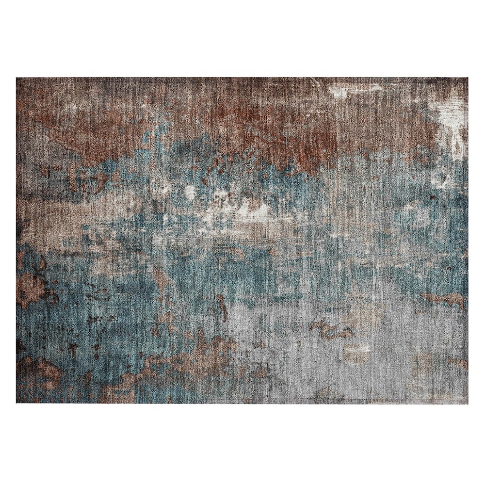 Machine Washable Indoor/Outdoor Chantille Paprika 1'8" x 2'6" Rug. Picture 1