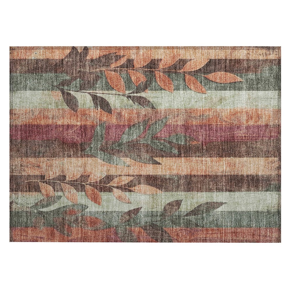 Machine Washable Indoor/Outdoor Chantille Terracotta 1'8" x 2'6" Rug. Picture 1