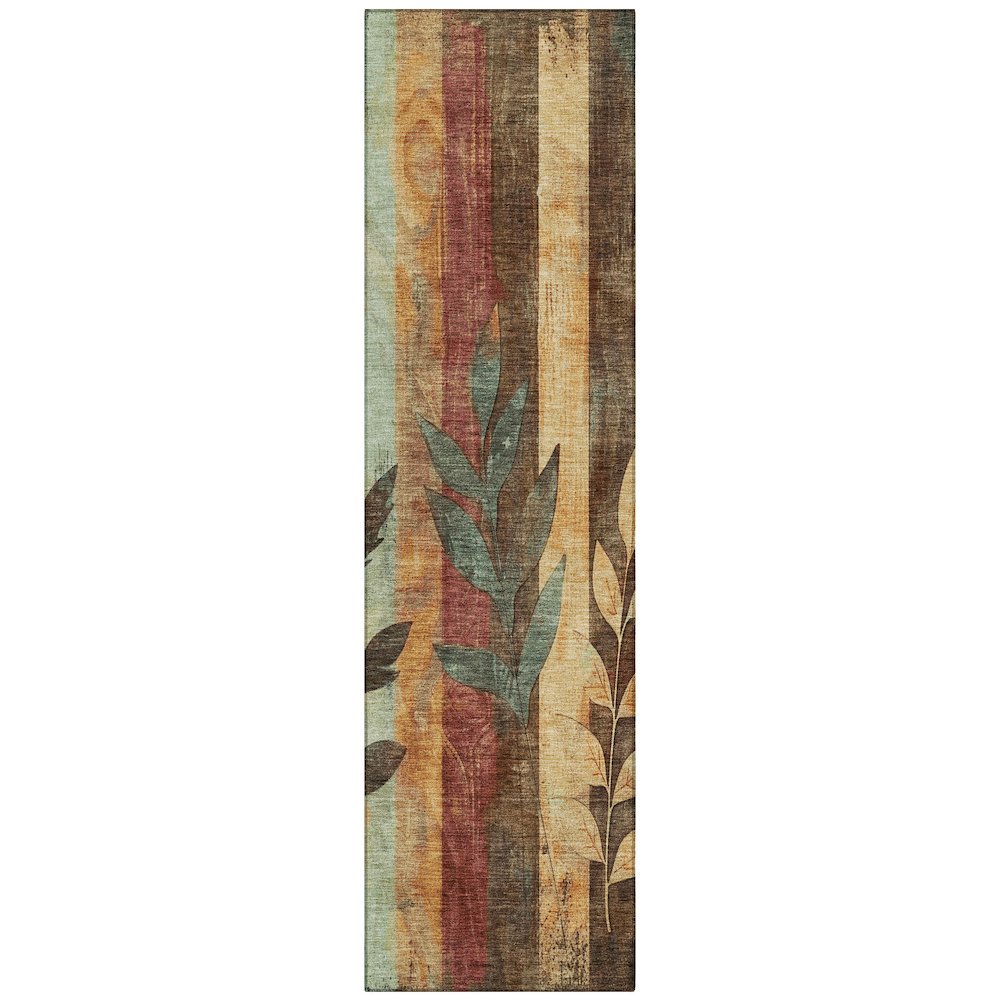 Machine Washable Indoor/Outdoor Chantille Wheat 2'3" x 7'6" Runner Rug. Picture 1