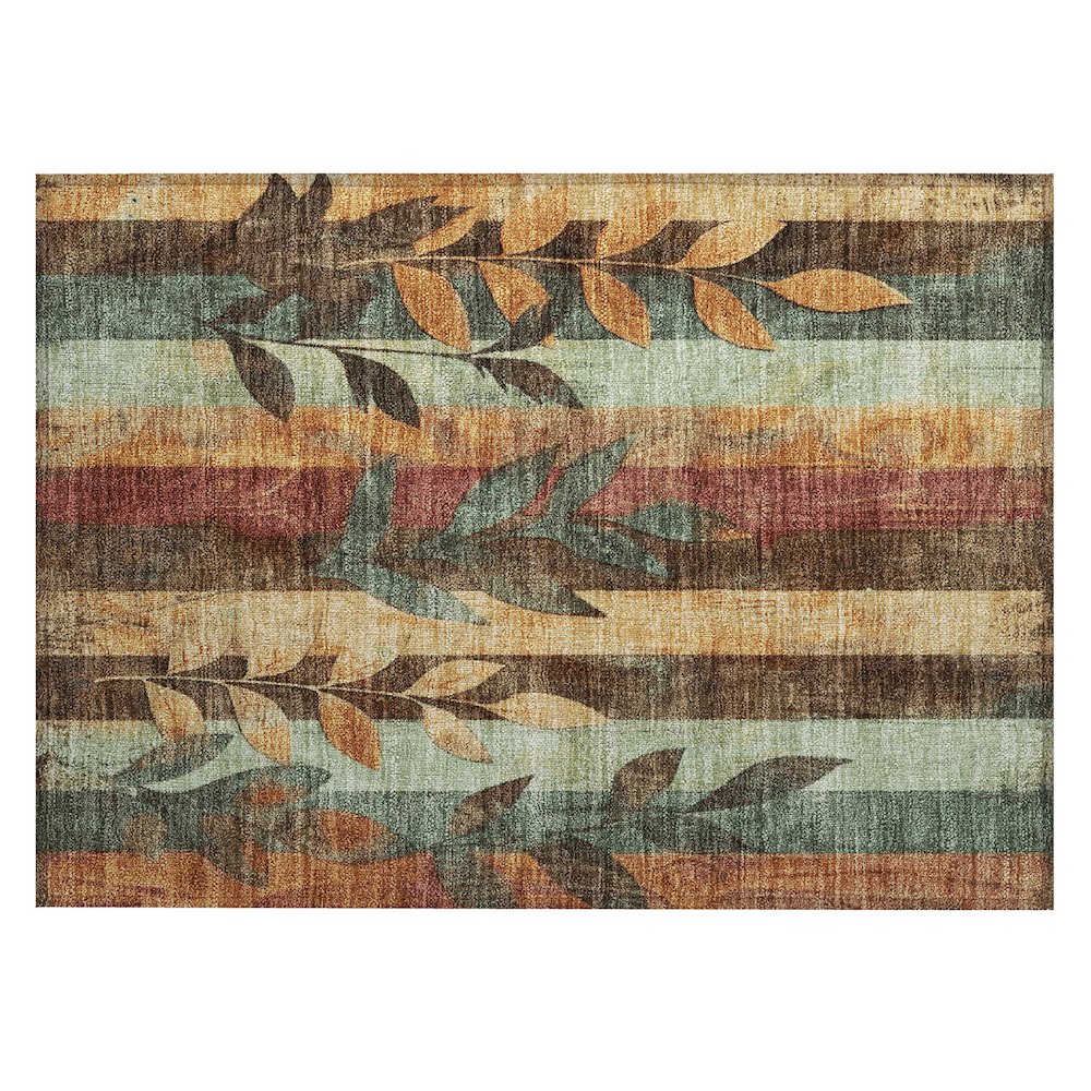 Machine Washable Indoor/Outdoor Chantille Wheat 1'8" x 2'6" Rug. Picture 1
