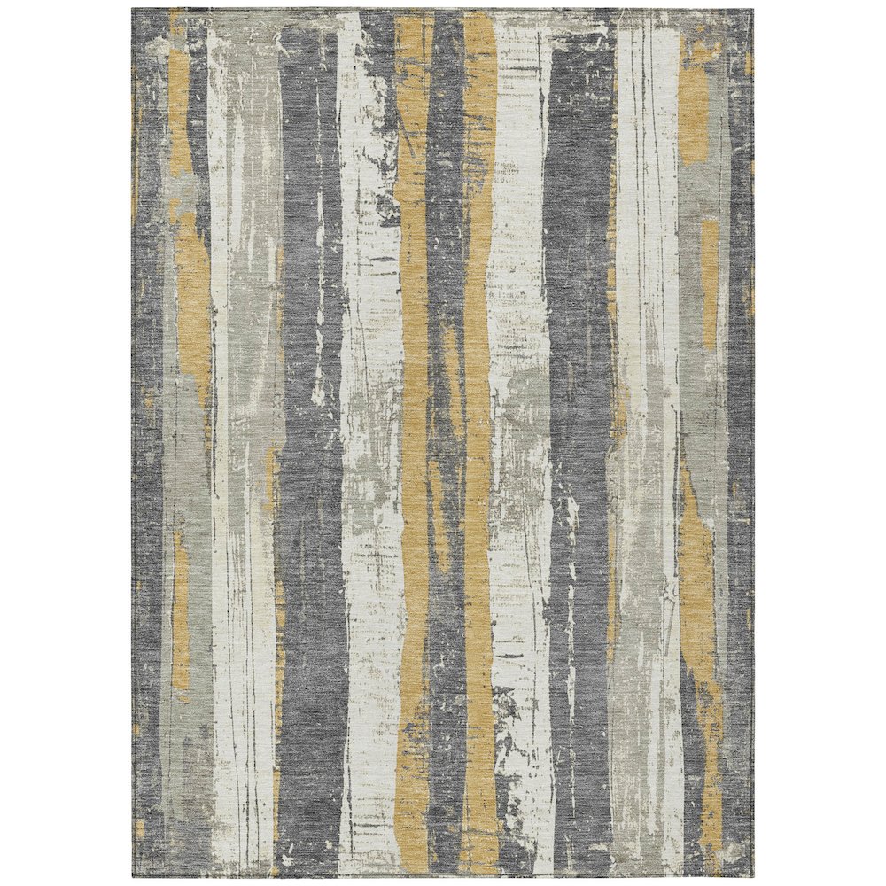 Machine Washable Indoor/Outdoor Chantille Gold 2'6" x 3'10" Rug. Picture 1