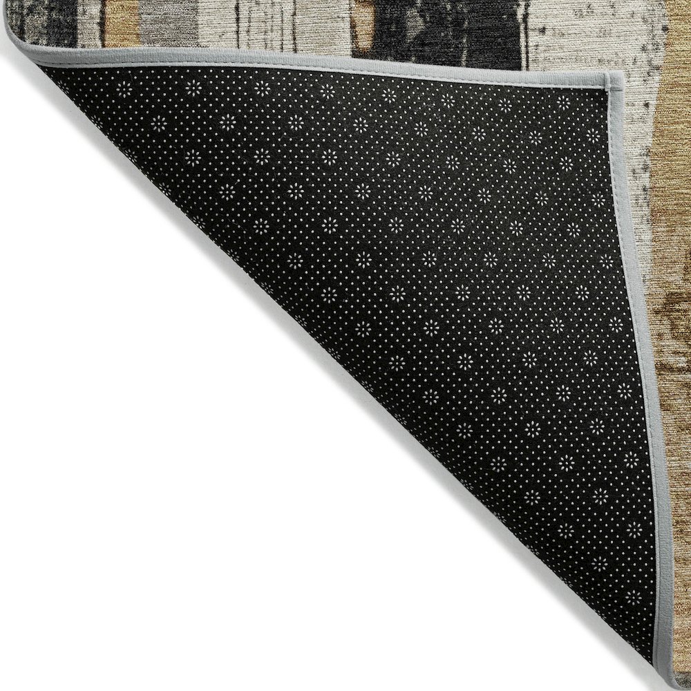 Machine Washable Indoor/Outdoor Chantille Taupe 1'8" x 2'6" Rug. Picture 2