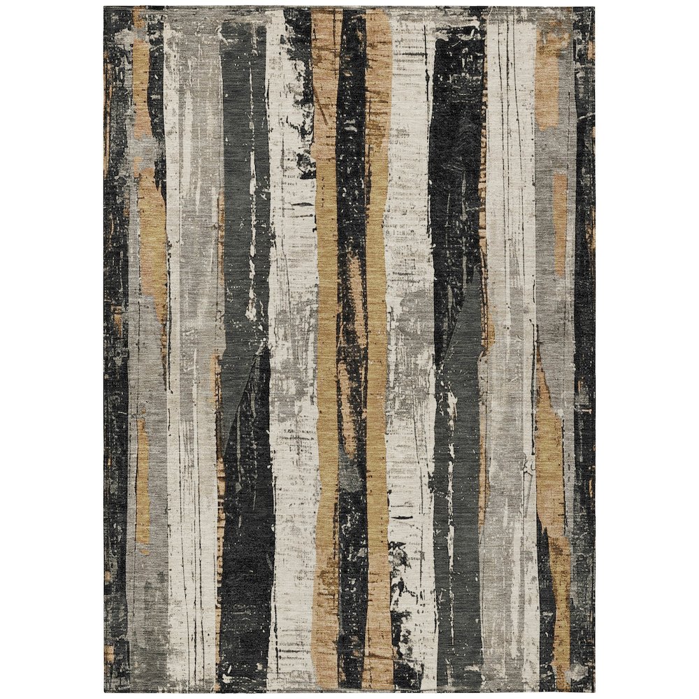 Machine Washable Indoor/Outdoor Chantille Taupe 2'6" x 3'10" Rug. Picture 1