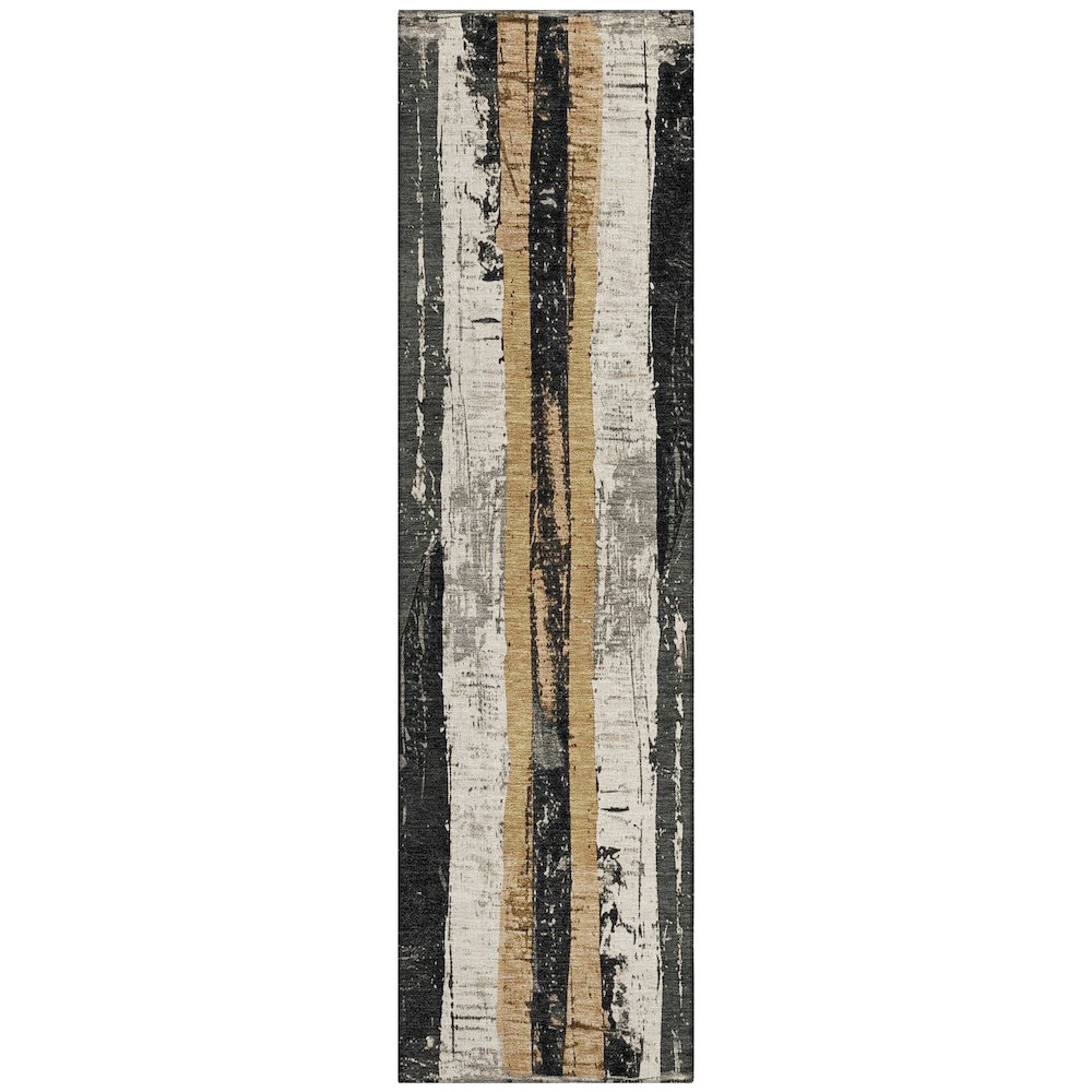 Machine Washable Indoor/Outdoor Chantille Taupe 2'3" x 7'6" Runner Rug. Picture 1