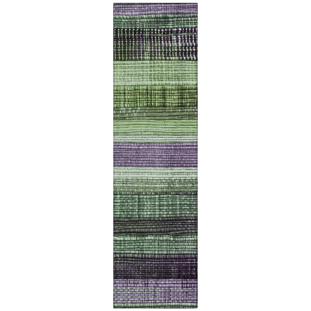 Machine Washable Indoor/Outdoor Chantille Purple 2'3" x 7'6" Runner Rug. Picture 1
