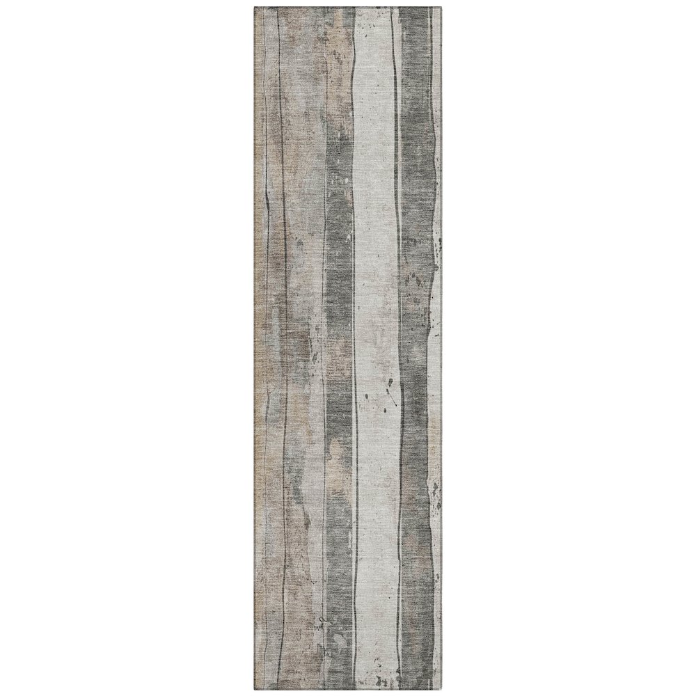 Machine Washable Indoor/Outdoor Chantille Putty 2'3" x 7'6" Runner Rug. Picture 1