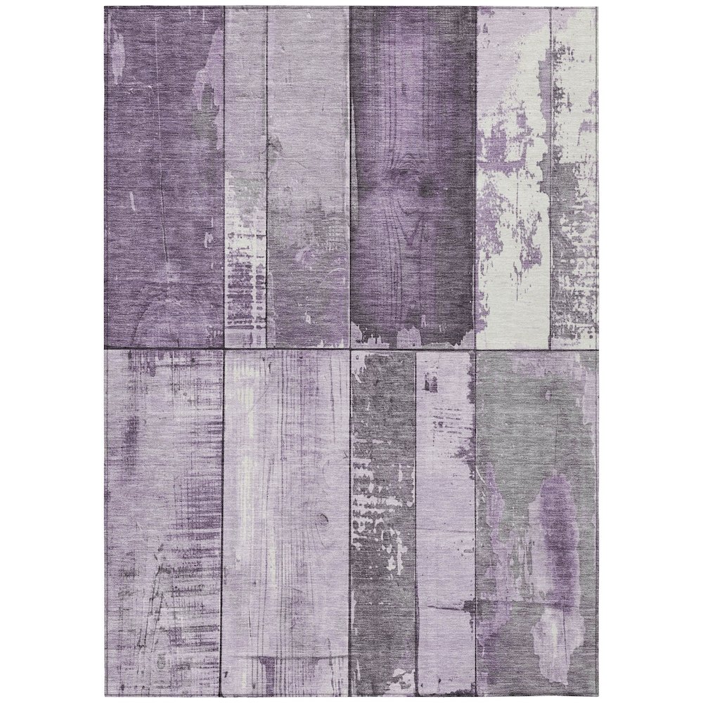 Machine Washable Indoor/Outdoor Chantille Purple 2'6" x 3'10" Rug. Picture 1