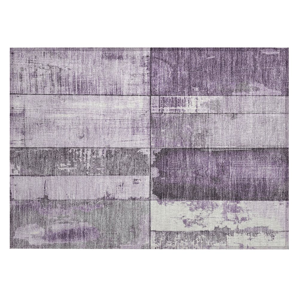 Machine Washable Indoor/Outdoor Chantille Purple 1'8" x 2'6" Rug. Picture 1