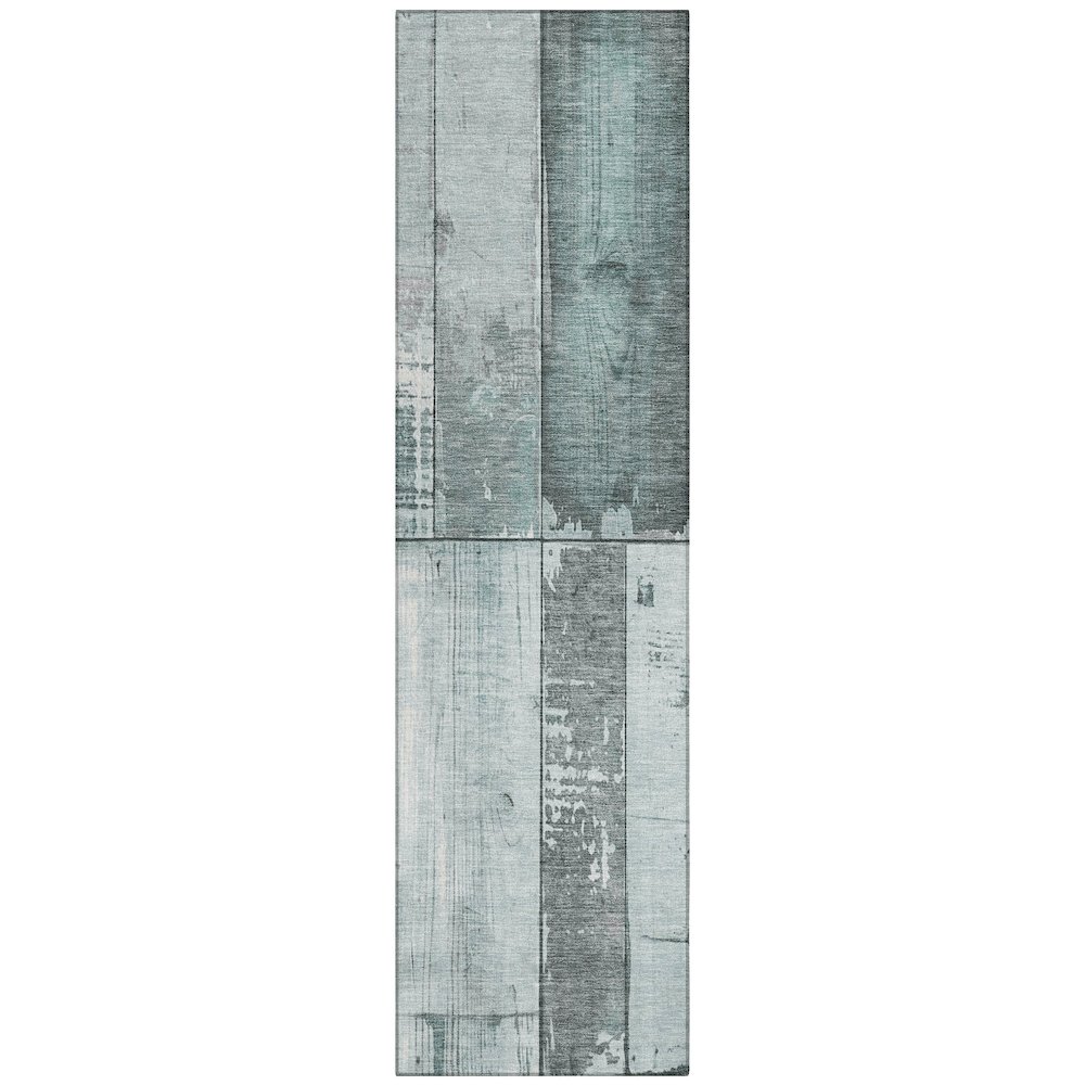 Machine Washable Indoor/Outdoor Chantille Seafoam 2'3" x 7'6" Runner Rug. Picture 1