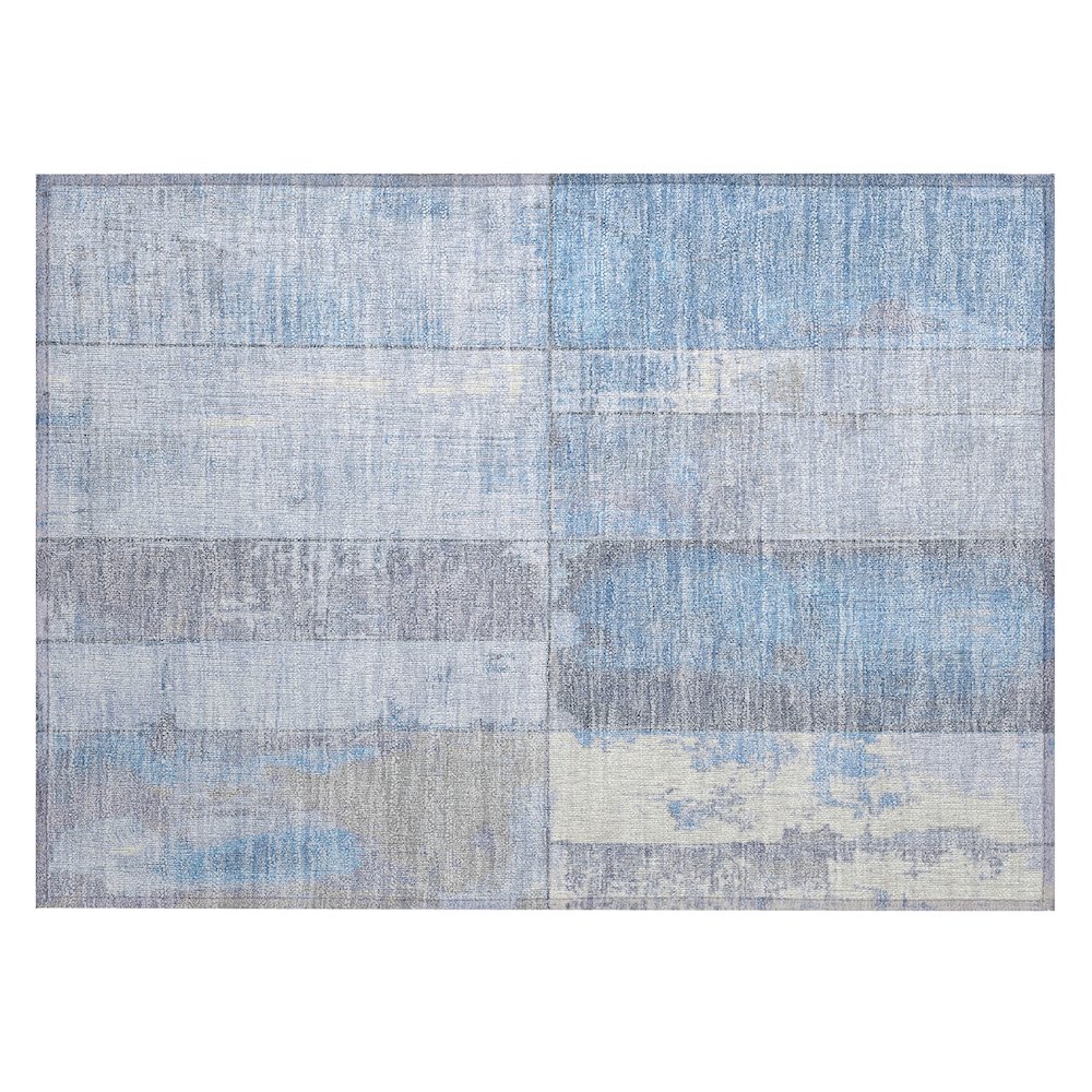 Machine Washable Indoor/Outdoor Chantille Sky 1'8" x 2'6" Rug. Picture 1