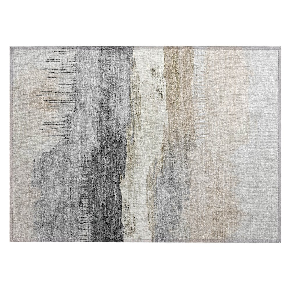 Machine Washable Indoor/Outdoor Chantille Ivory 1'8" x 2'6" Rug. Picture 1