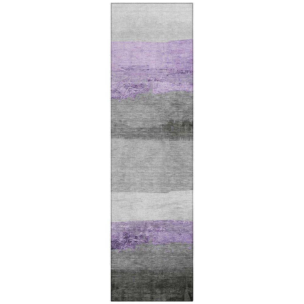 Machine Washable Indoor/Outdoor Chantille Lavender 2'3" x 7'6" Runner Rug. Picture 1