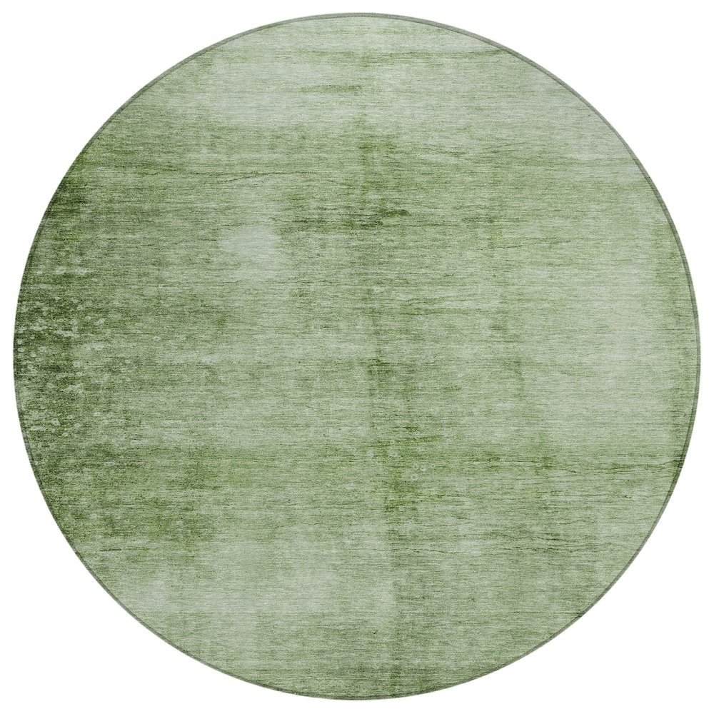 Machine Washable Indoor/Outdoor Chantille Aloe 8' x 8' Round Rug. Picture 1