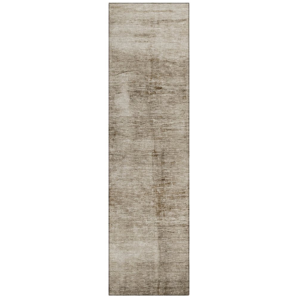 Machine Washable Indoor/Outdoor Chantille Beige 2'3" x 7'6" Runner Rug. Picture 1