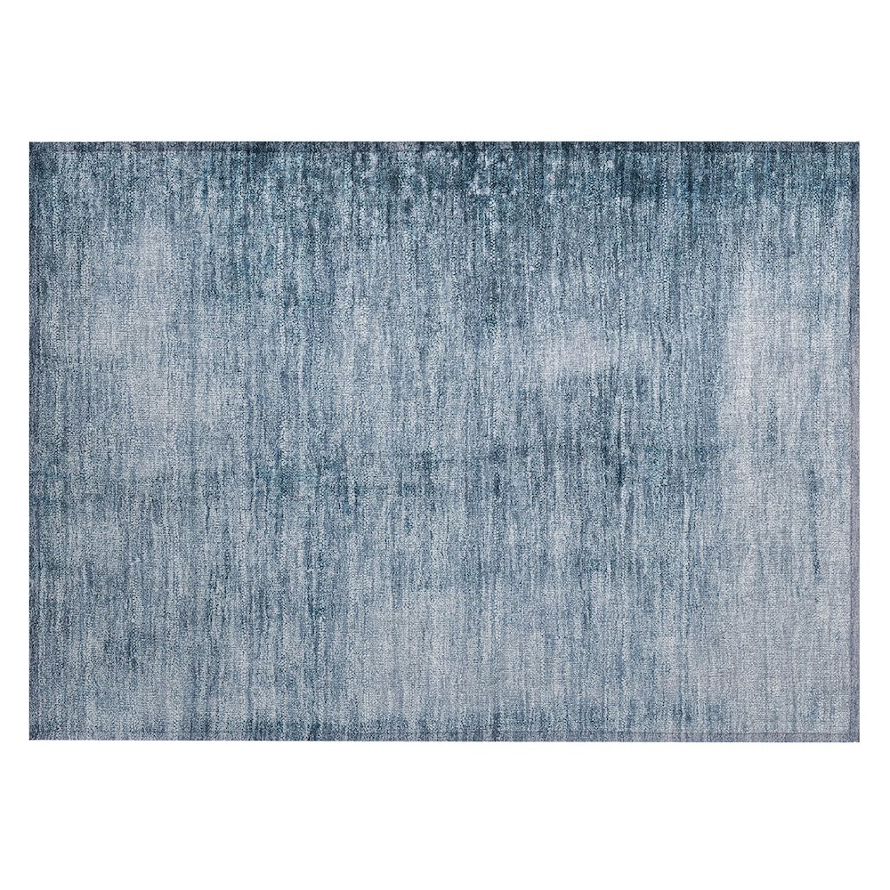 Machine Washable Indoor/Outdoor Chantille Denim 1'8" x 2'6" Rug. Picture 1