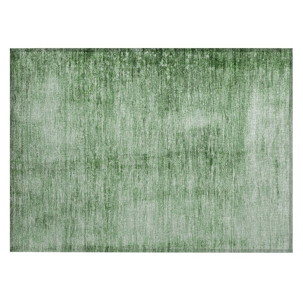 Machine Washable Indoor/Outdoor Chantille Green 1'8" x 2'6" Rug. Picture 1