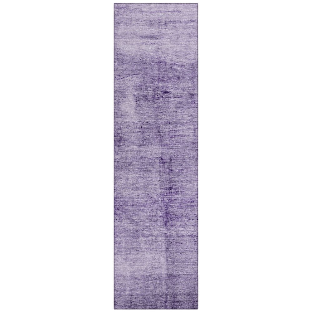 Machine Washable Indoor/Outdoor Chantille Purple 2'3" x 7'6" Runner Rug. Picture 1