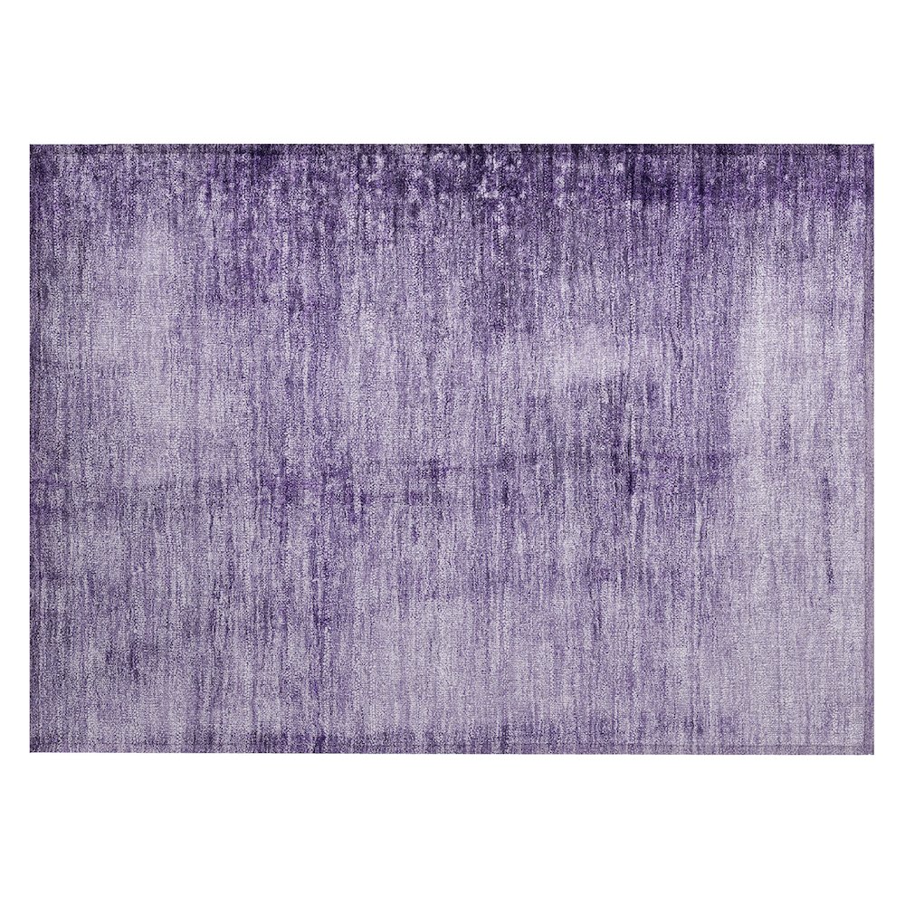 Machine Washable Indoor/Outdoor Chantille Purple 1'8" x 2'6" Rug. Picture 1
