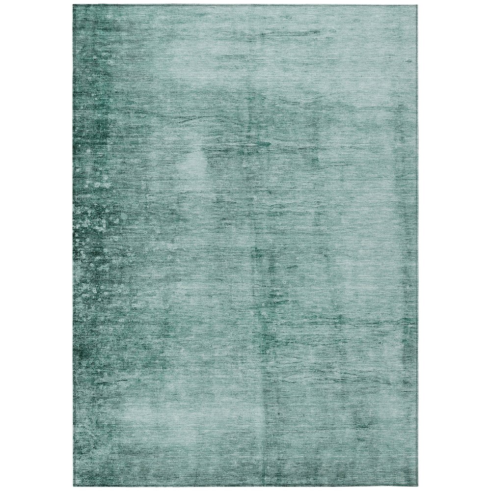 Machine Washable Indoor/Outdoor Chantille Teal 2'6" x 3'10" Rug. Picture 1