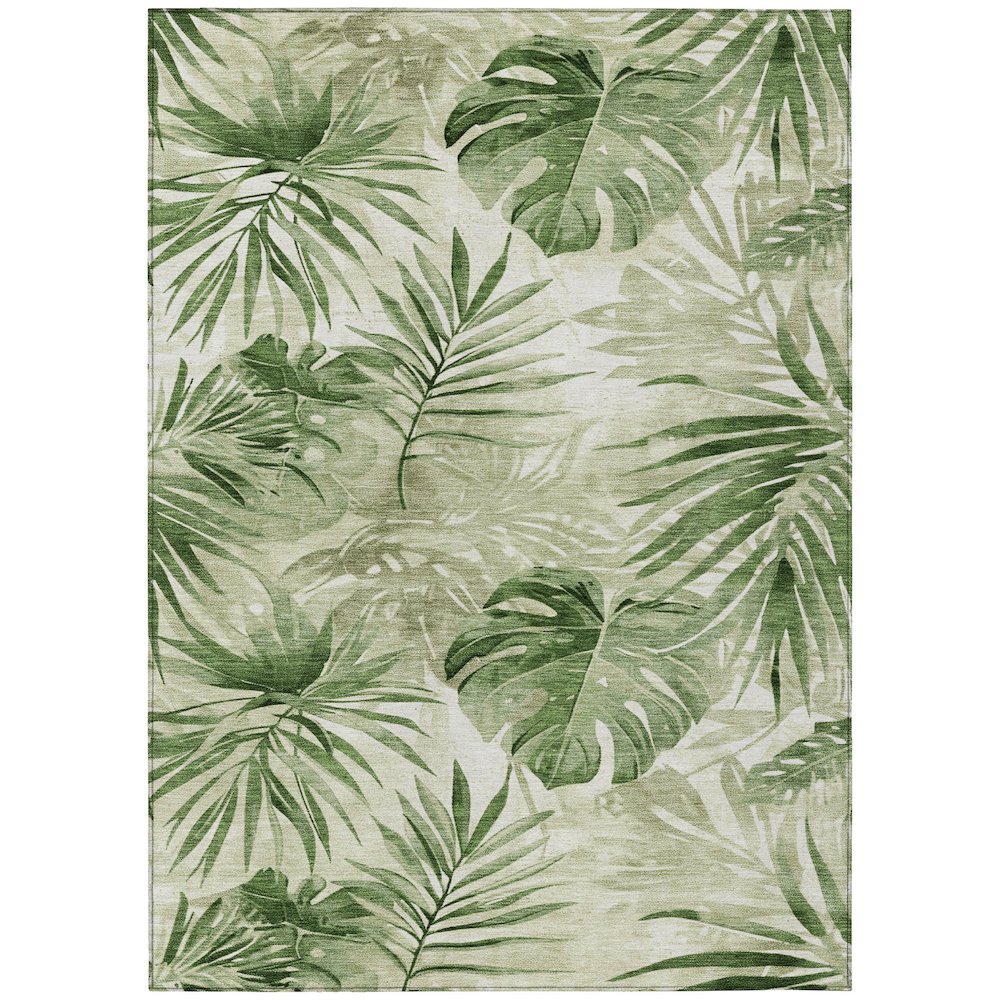 Machine Washable Indoor/Outdoor Chantille Aloe 2'6" x 3'10" Rug. Picture 1