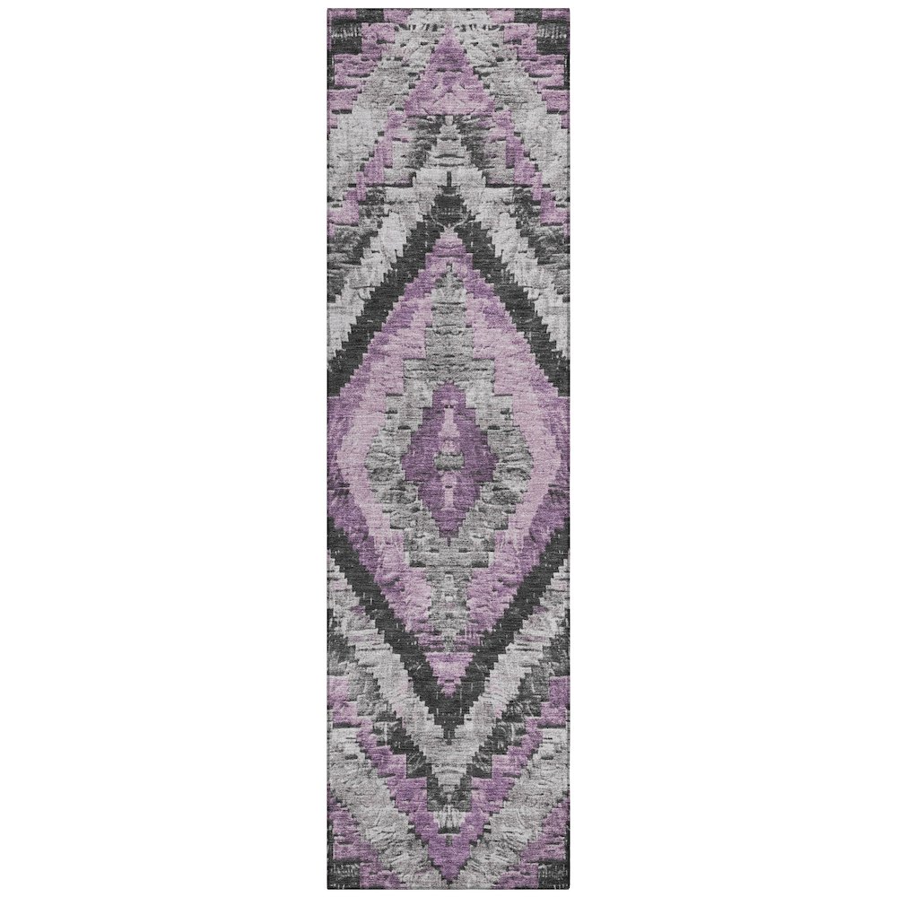 Machine Washable Indoor/Outdoor Chantille Lavender 2'3" x 7'6" Runner Rug. Picture 1