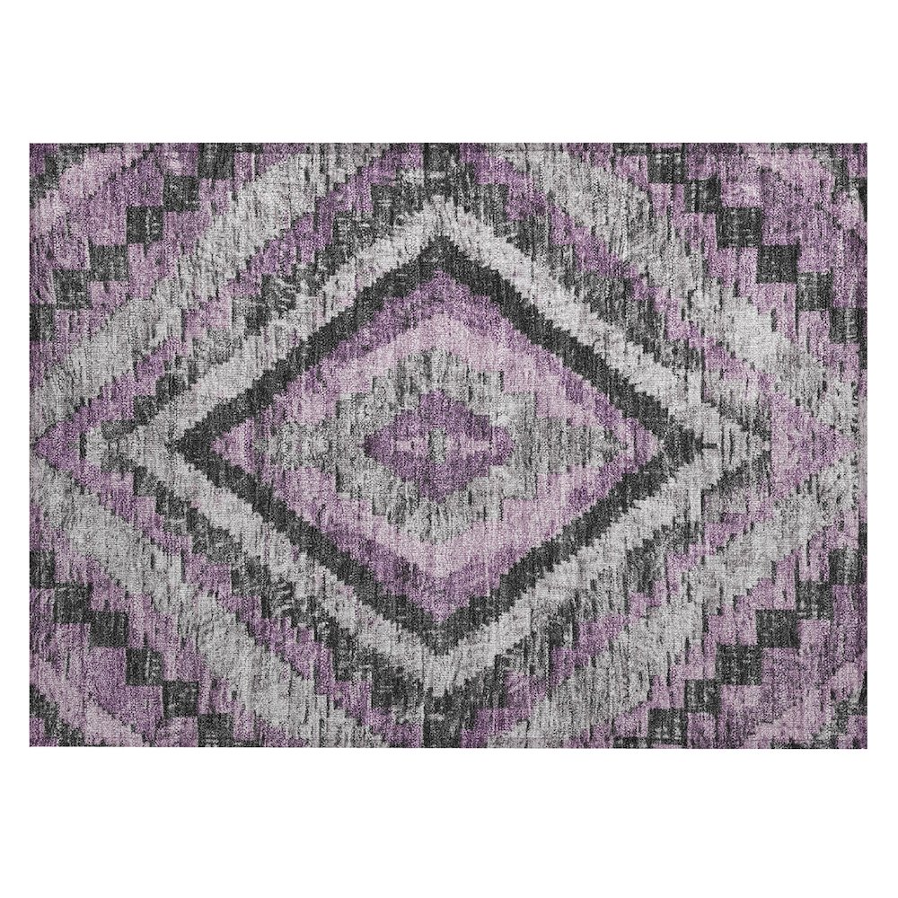 Machine Washable Indoor/Outdoor Chantille Lavender 1'8" x 2'6" Rug. Picture 1