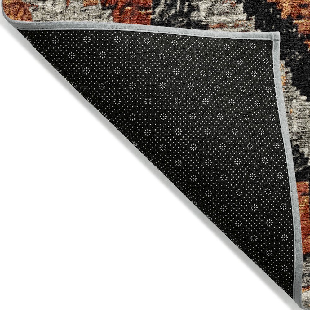 Machine Washable Indoor/Outdoor Chantille Terracotta 1'8" x 2'6" Rug. Picture 2