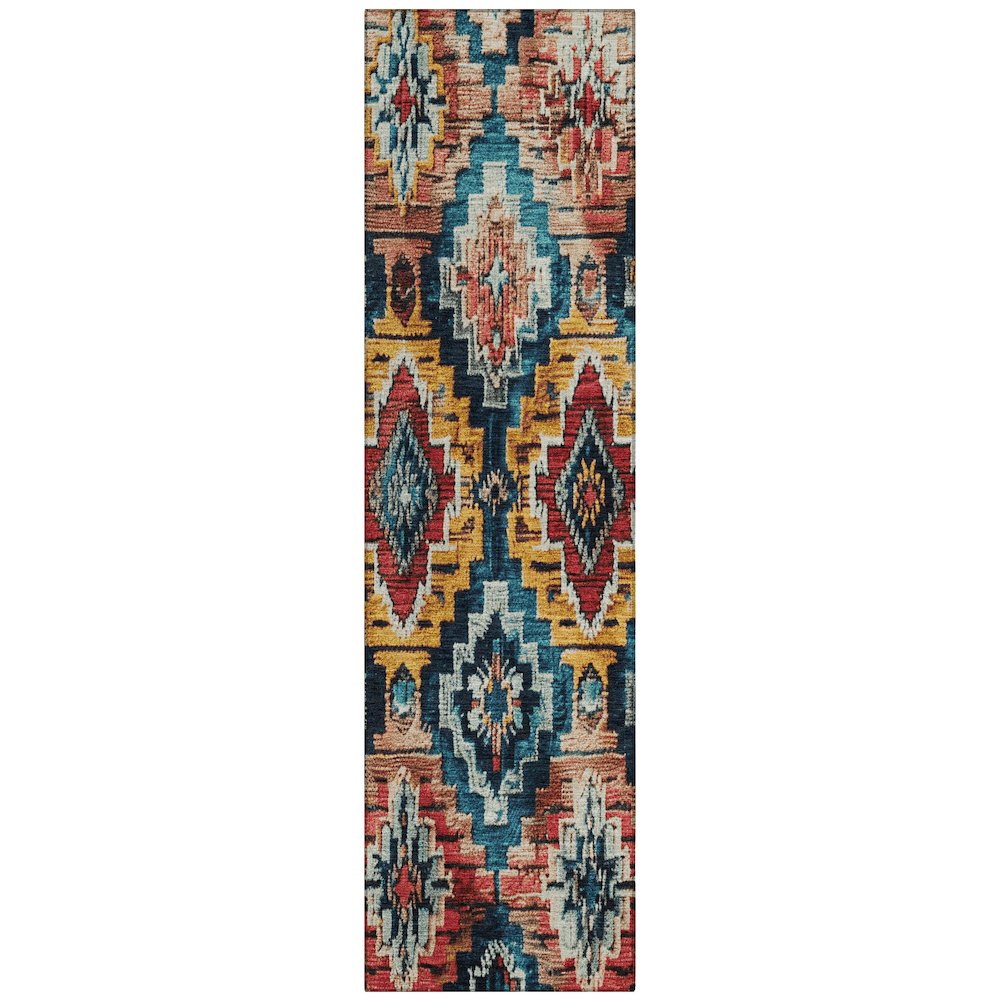 Machine Washable Indoor/Outdoor Chantille Rust 2'3" x 7'6" Runner Rug. Picture 1