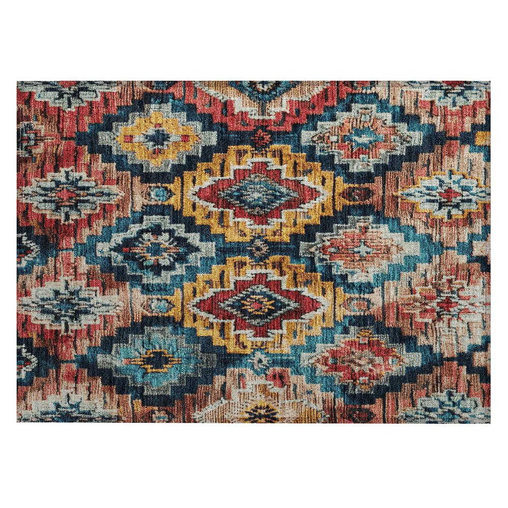 Machine Washable Indoor/Outdoor Chantille Rust 1'8" x 2'6" Rug. Picture 1