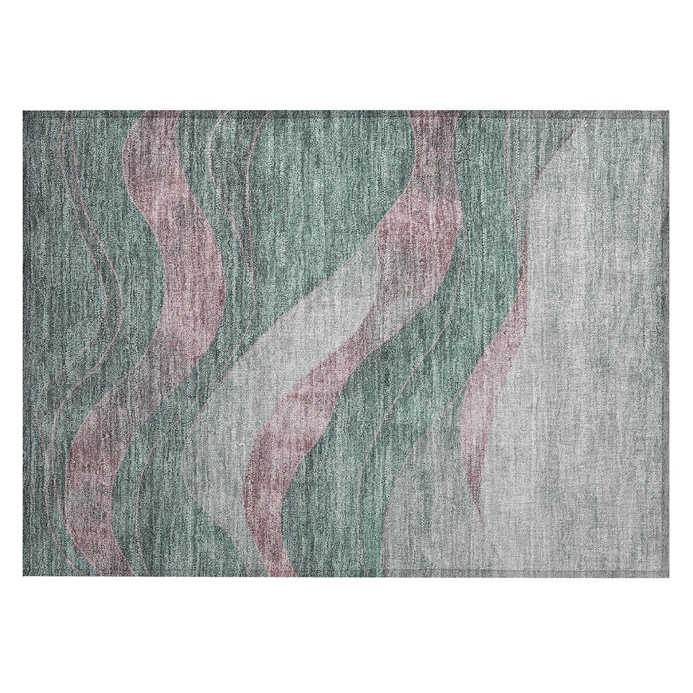 Machine Washable Indoor/Outdoor Chantille Sage 1'8" x 2'6" Rug. Picture 1