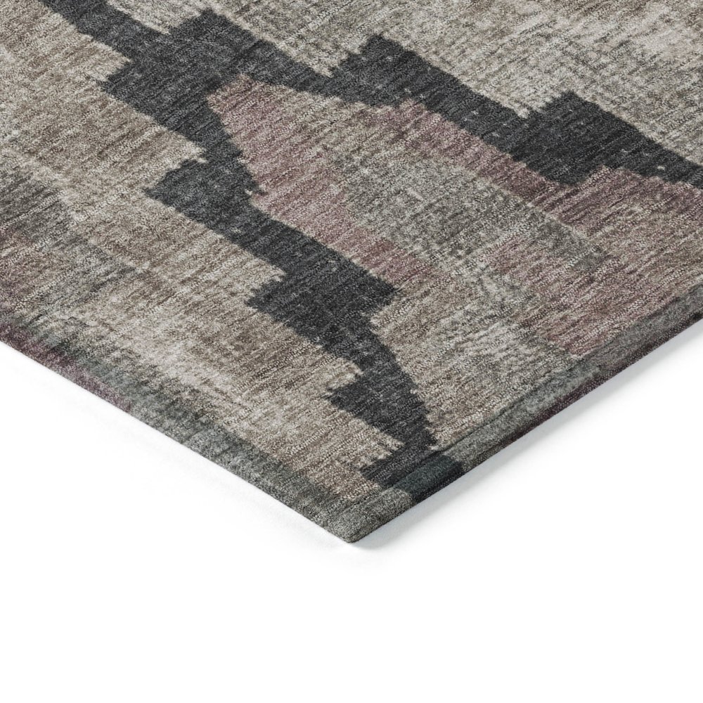 Machine Washable Indoor/Outdoor Chantille Taupe 1'8" x 2'6" Rug. Picture 3