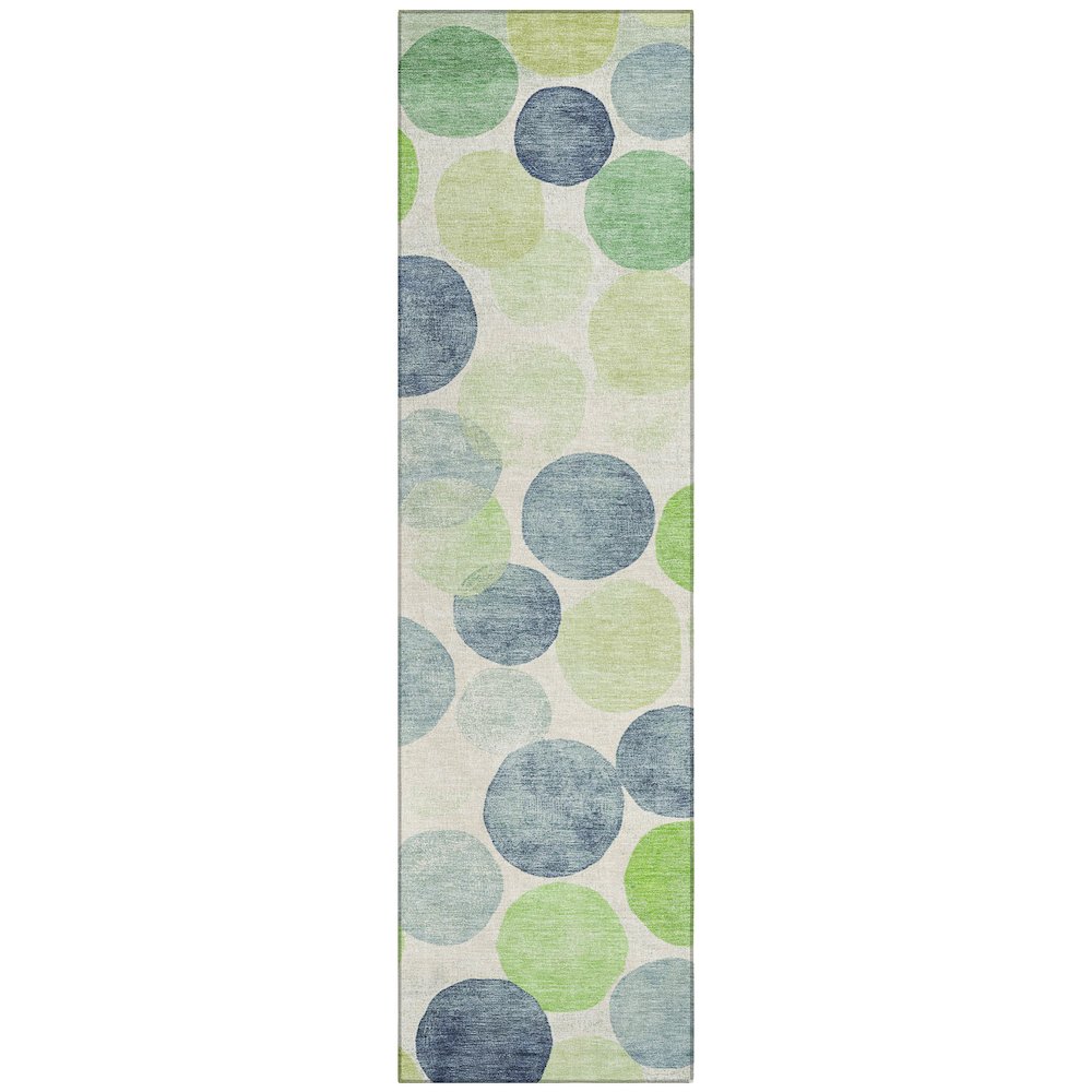 Machine Washable Indoor/Outdoor Chantille Navy 2'3" x 7'6" Runner Rug. Picture 1