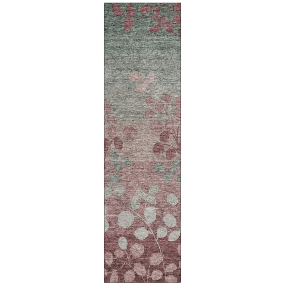 Machine Washable Indoor/Outdoor Chantille Blush 2'3" x 7'6" Runner Rug. Picture 1