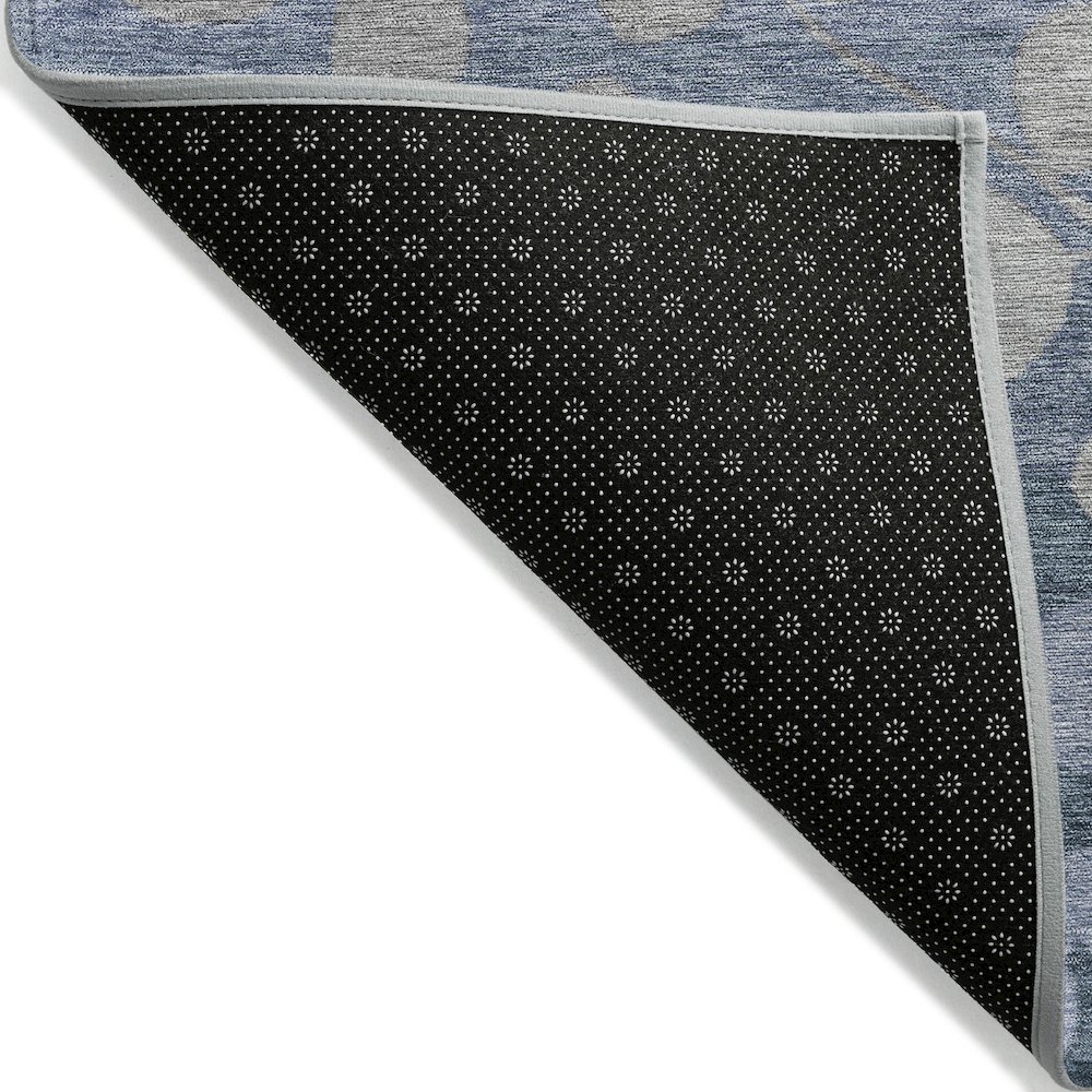 Machine Washable Indoor/Outdoor Chantille Denim 1'8" x 2'6" Rug. Picture 2