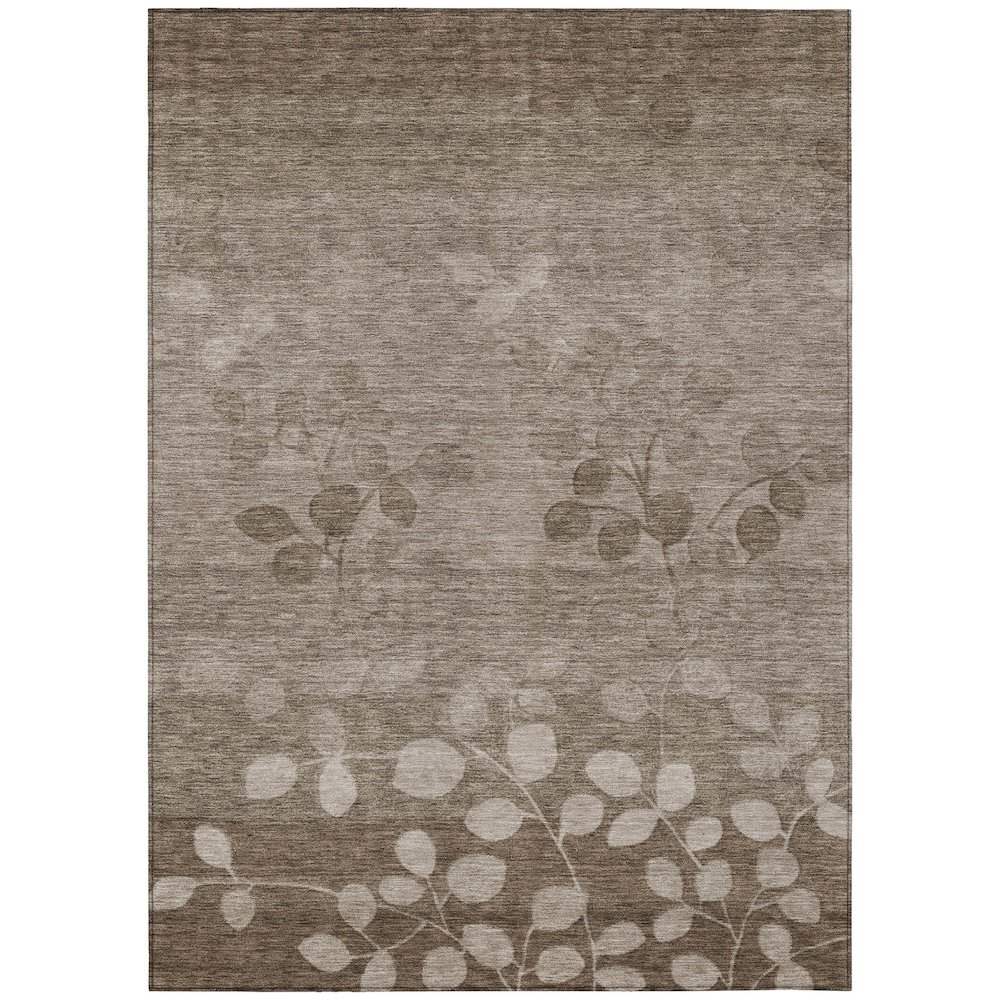 Machine Washable Indoor/Outdoor Chantille Taupe 2'6" x 3'10" Rug. Picture 1