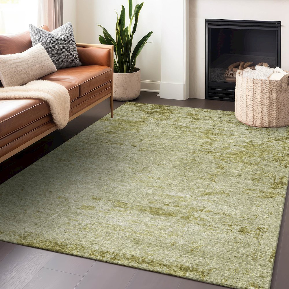 Machine Washable Indoor/Outdoor Chantille Aloe 2'6" x 3'10" Rug. Picture 5