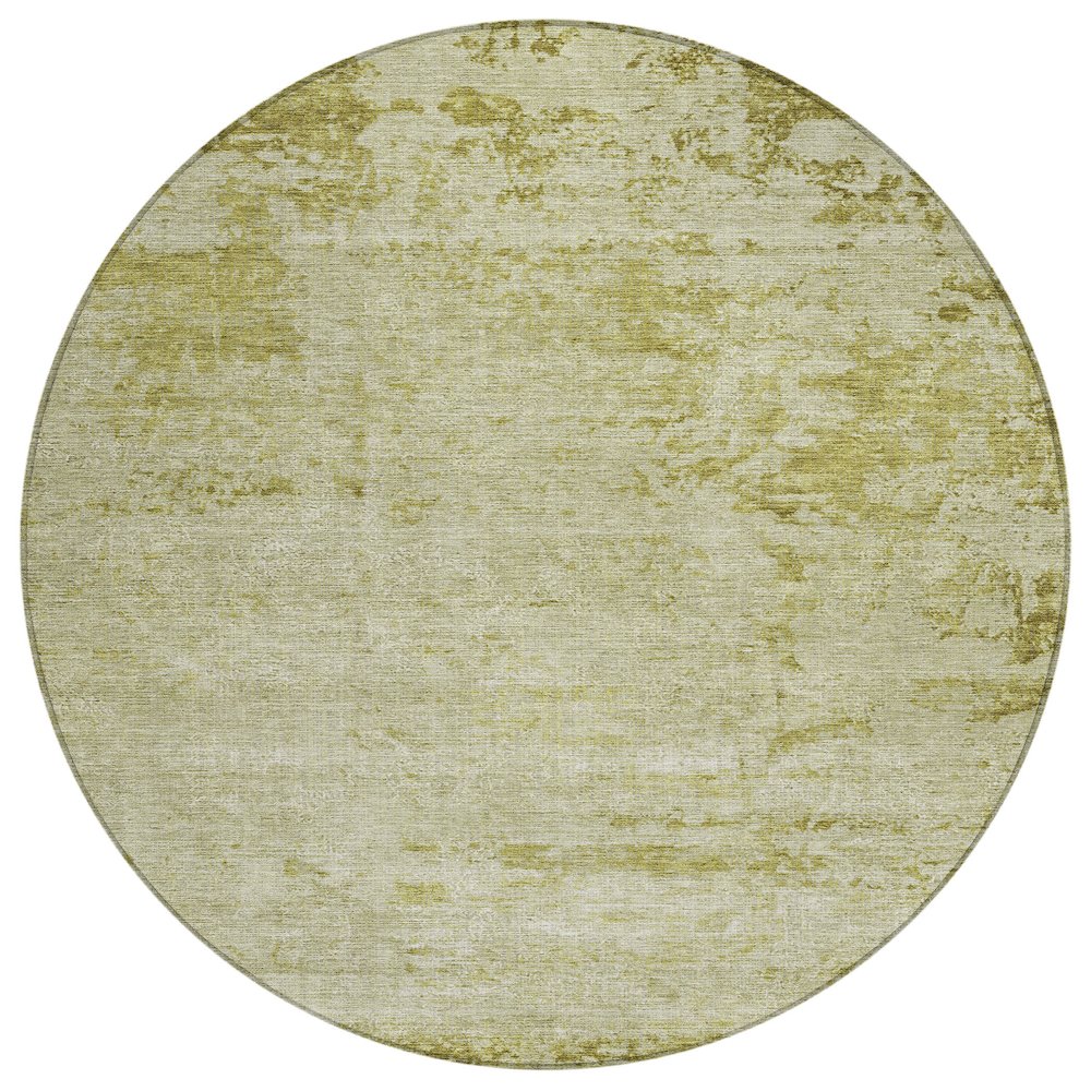 Machine Washable Indoor/Outdoor Chantille Aloe 8' x 8' Round Rug. Picture 1