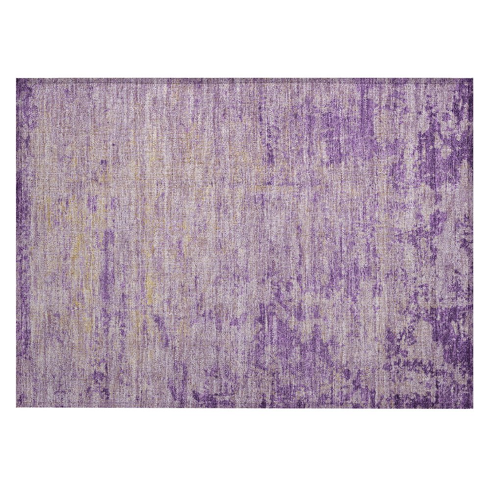 Machine Washable Indoor/Outdoor Chantille Purple 1'8" x 2'6" Rug. Picture 1
