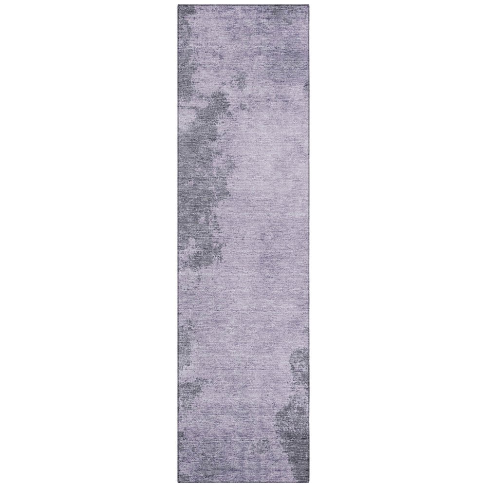 Machine Washable Indoor/Outdoor Chantille Purple 2'3" x 7'6" Runner Rug. Picture 1