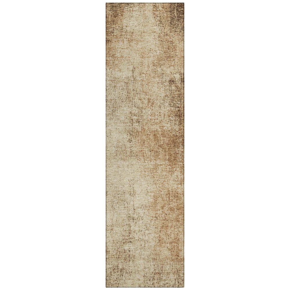 Machine Washable Indoor/Outdoor Chantille Beige 2'3" x 7'6" Runner Rug. Picture 1